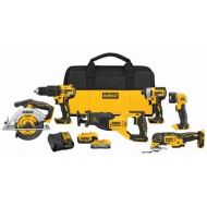 DEWALT 20V MAX Power Tool Combo Kit, 6-Tool Cordless Power Tool Set with 2 Batteries and Charger (DCK675E1M1)