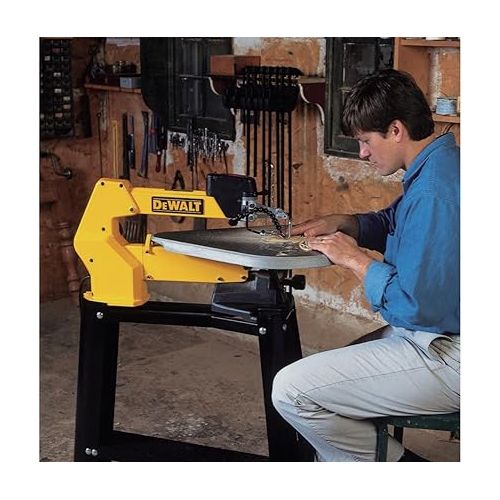  DEWALT Scroll Saw, 1.3 Amp, 20 in Steel Blade, With Variable-Speed Trigger, For Precise Cuts (DW788)