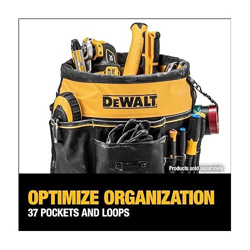  DEWALT Tool Organizer, 37 Pockets and Loops for Tool Storage Including a TOUGHCASE Pocket (DWST560109)