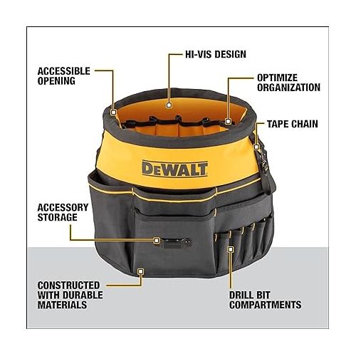  DEWALT Tool Organizer, 37 Pockets and Loops for Tool Storage Including a TOUGHCASE Pocket (DWST560109)