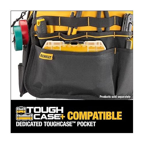  DEWALT Tool Organizer, 37 Pockets and Loops for Tool Storage Including a TOUGHCASE Pocket (DWST560109)