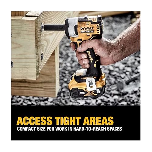  DEWALT DCF913P2 20V MAX* 3/8 in. Cordless Impact Wrench with Hog Ring Anvil Kit