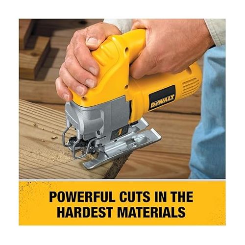  DEWALT Jig Saw, Top Handle, 5.5-Amp, Corded (DW317K) , Yellow