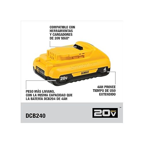  DEWALT 20V MAX 4 Ah Lithium Ion Battery 2-Pack (DCB240-2)