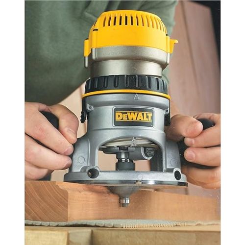  DEWALT Router, Fixed Base, 12-Amp, 24,000 RPM Variable Speed Trigger, 2-1/4HP, Corded (DW618)