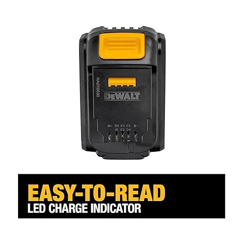 DEWALT 20V MAX Battery with LED Charge Indicator, 3 Amp Hour, 4 Pack (DCB200-4)