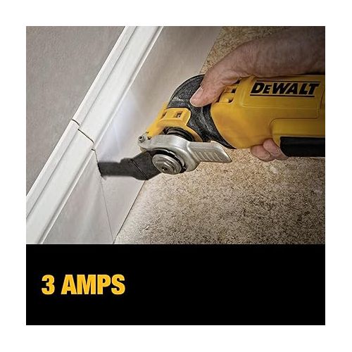  DEWALT Oscillating Tool, 3-Amp, Includes Wood Blades, Sandpaper and Tool Bag, Corded (DWE315K)