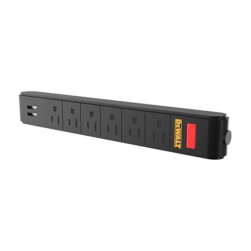  DEWALT Magnetic Power Strip with 6 Power Outlets, DEWALT Workshop Storage System Compatible (DWST82693)