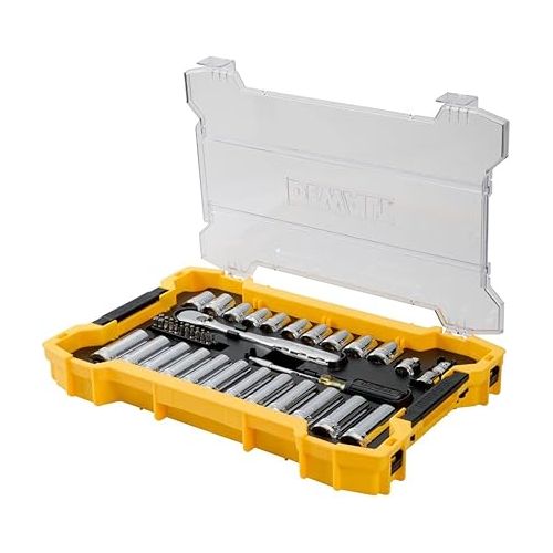  DEWALT 3/8 & 1/2IN DR 85PC MTS + TS TRAYS & LID (DWMT45403)