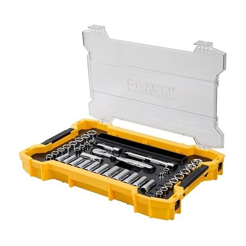  DEWALT 3/8 & 1/2IN DR 85PC MTS + TS TRAYS & LID (DWMT45403)