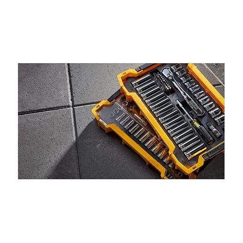  DEWALT 3/8 & 1/2IN DR 85PC MTS + TS TRAYS & LID (DWMT45403)