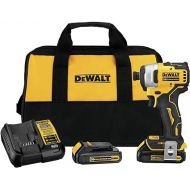 DEWALT ATOMIC 20V MAX* Impact Driver, Cordless, Compact Kit, 2 Batteries, 1/4-Inch (DCF809C2)