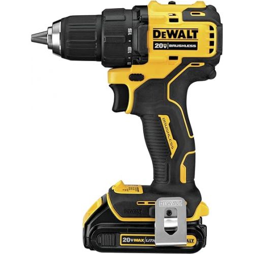  DEWALT ATOMIC 20V MAX* Cordless Drill/Driver Kit, Compact, 1/2-Inch (DCD708C2)