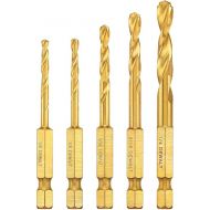 DEWALT Impact Ready Titanium Nitride Coated Drill Bit Set, 5pc (DD5155)