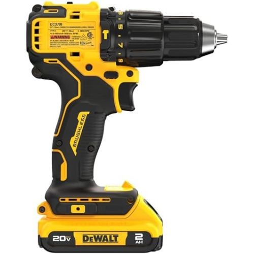  Dewalt DCD798D1 20V MAX Brushless 1/2 in. Cordless Hammer Drill Driver Kit