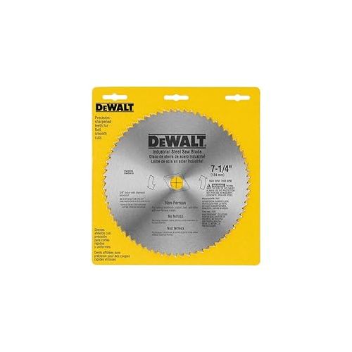  DEWALT Circular Saw Blade, 7 1/4 Inch, 68 Tooth, Metal Cutting (DW3329)