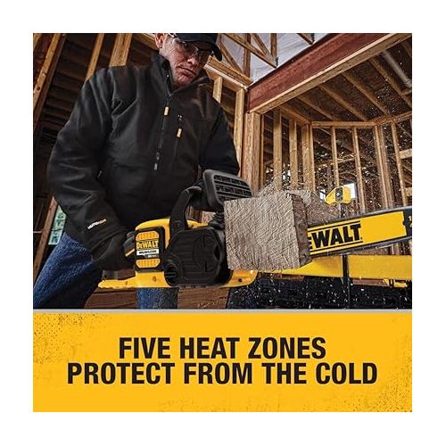  DEWALT Men's Heated Soft Shell Jacket Kit Black X-Large