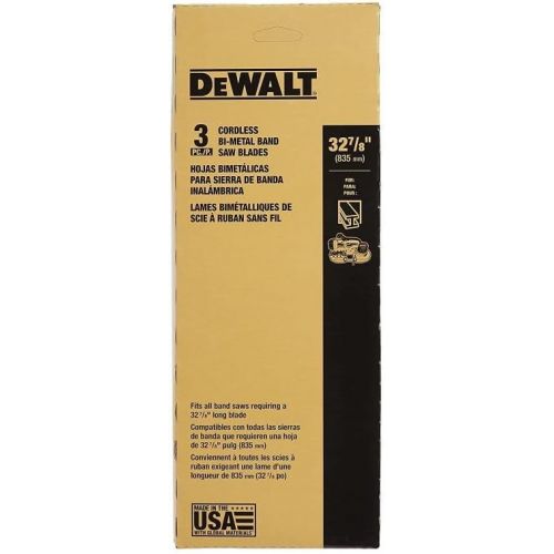  DEWALT Portable Band Saw Blade, 32-7/8-Inch, .020-Inch, 14 TPI, 3-Pack (DW3982C)