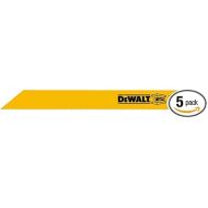 DEWALT Reciprocating Saw Blades, Straight Back, 8-Inch, 14 TPI, 5-Pack (DW4809)