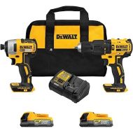 DEWALT 20V MAX Drill and Impact Driver, Power Tool Set, 2 POWERSTACK Batteries Included (DCK274E2)