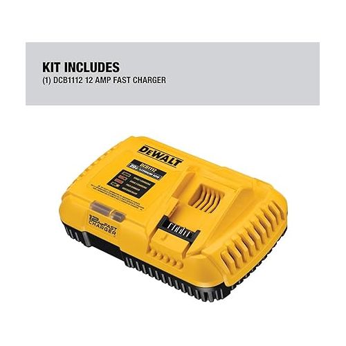  DEWALT Battery Charger, 20V + Flexvolt Fast Charger (DCB1112)