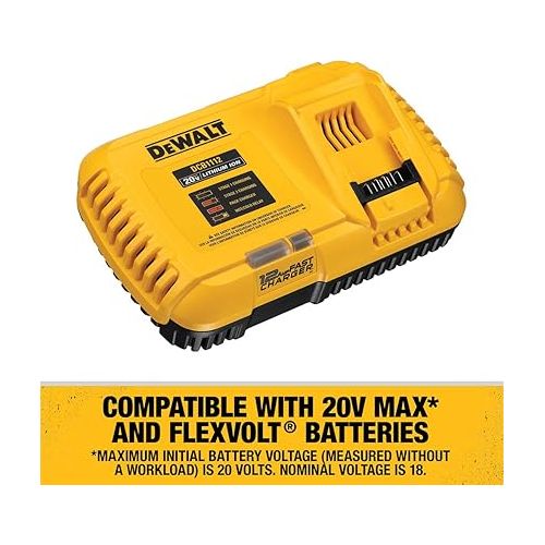  DEWALT Battery Charger, 20V + Flexvolt Fast Charger (DCB1112)