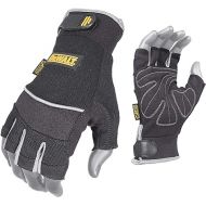 DeWalt DPG230L Technicians Fingerless Synthetic Leather Glove, Black, Large