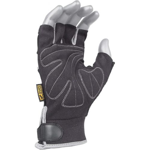  DeWalt DPG230L Technicians Fingerless Synthetic Leather Glove, Black, Large