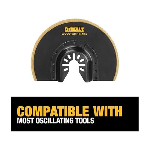  DEWALT Oscillating Tool Blade, Titanium Nitride Coated, Flush Cut (DWA4213)