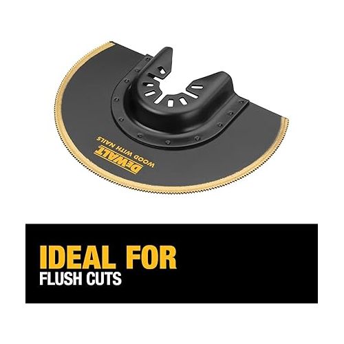  DEWALT Oscillating Tool Blade, Titanium Nitride Coated, Flush Cut (DWA4213)