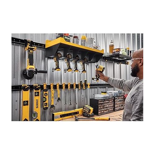  DEWALT Wire Shelf, 24 Inch, 35lb Capacity, Mounts to Metal Rail, DEWALT Workshop Storage System Compatible (DWST82812)