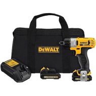 DEWALT 12V MAX Cordless Screwdriver, 1/4-Inch Hex Chuck, 1-Inch Bit Tips, Electric (DCF610S2)