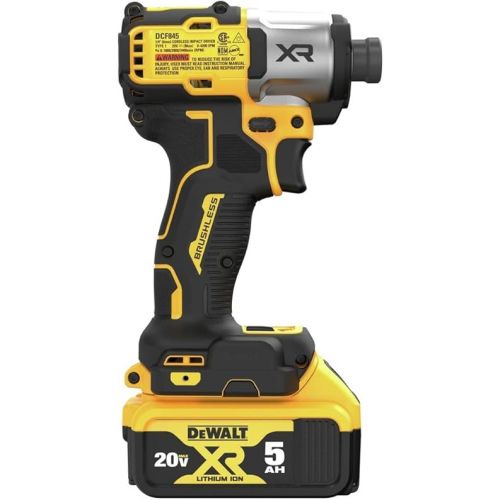  DEWALT 20V MAX Impact Driver, Cordless, 3-Speed, 2 Batteries and Charger Included (DCF845P2)