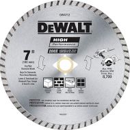 DEWALT Diamond Blade for Block and Brick, Dry/Wet Cutting, Continuous Rim, 7-Inch (DW4712)