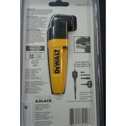  DEWALT Right Angle Drill Adapter DWARA050 HD Version in Retail Pack