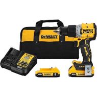 DEWALT 20V MAX* XR® Brushless Cordless 1/2 in. Hammer Drill/Driver Kit (DCD805D2), Yellow