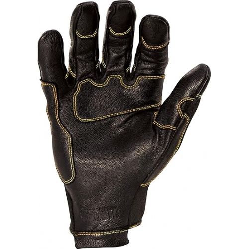  DEWALT Short Cuff Welding and Fabricator Gloves, Abrasion-Resistant Leather Palm, Fire-Resistant Materials, Kevlar Stitching