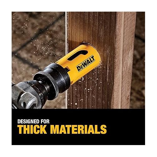  DEWALT Hole Saw Kit, Standard Electrician's Set, Bi-Metal (D180002), Yellow