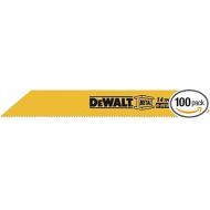 DEWALT DW4808B 6-Inch 14-TPI Straight Back Bi-Metal Reciprocating Saw Blade, Heavy Gauge Metal, 100-Pack