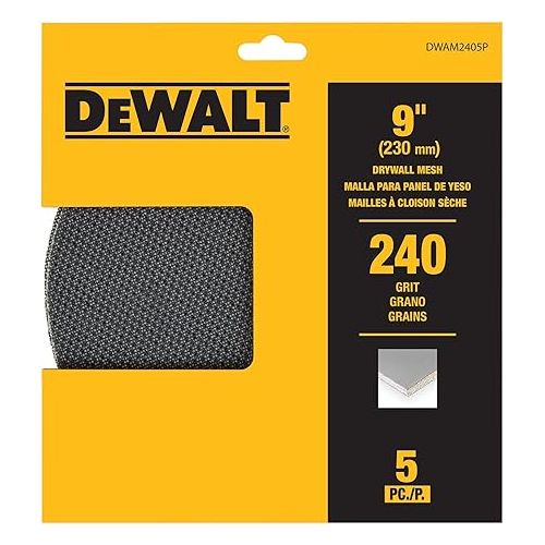  DEWALT Drywall Mesh, 9 in., 5-Pack, 240G (DWAM2405P)