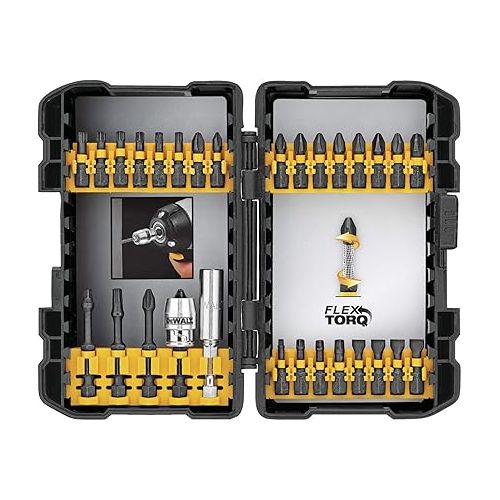  DEWALT 20V MAX* Cordless Drill/Driver Kit with Screwdriver/Drill Bit Set, 100-Piece (DCD771C2 & DWA2FTS100)