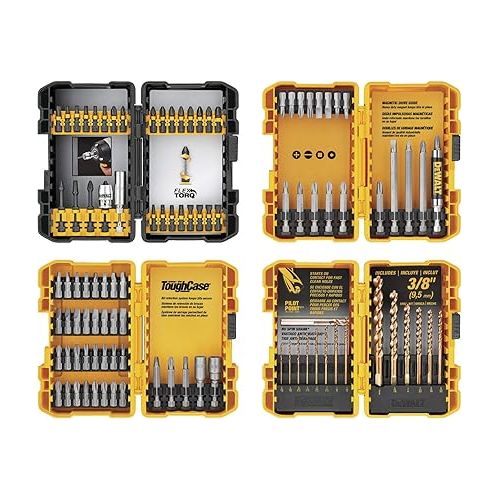  DEWALT 20V MAX* Cordless Drill/Driver Kit with Screwdriver/Drill Bit Set, 100-Piece (DCD771C2 & DWA2FTS100)