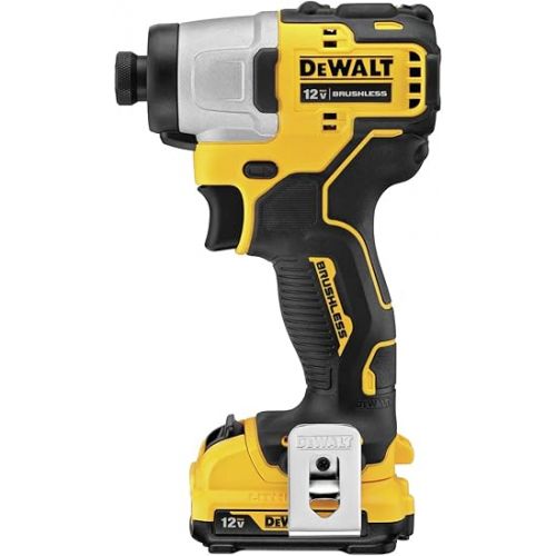  DEWALT XTREME 12V MAX* Impact Driver Kit, 1/4-Inch (DCF801F2)