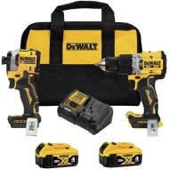 Dewalt DCK2050M2 20V MAX XR Brushless Lithium-Ion 1/2 in. Cordless Hammer Driver Drill and 1/4 in. Atomic Impact Driver Combo Kit with (2) 4 Ah Batteries