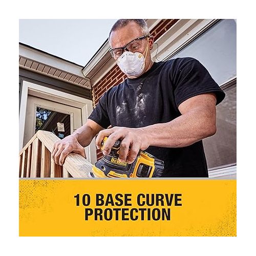  DEWALT DPG51-1C Radius Clear 10 Base Curve Lens Protective Safety Glasses