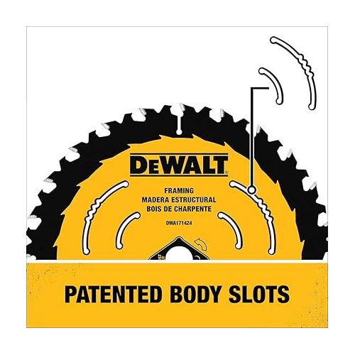  DEWALT Circular Saw Blade, 7 1/4 Inch, 40 Tooth, Wood Cutting (DWA171440)