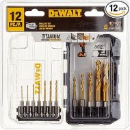 DEWALT Drill Bit Set, Titanium Impact Ready, Ideal for Metal, Wood, and Plastic, 12 Piece (DD5152)