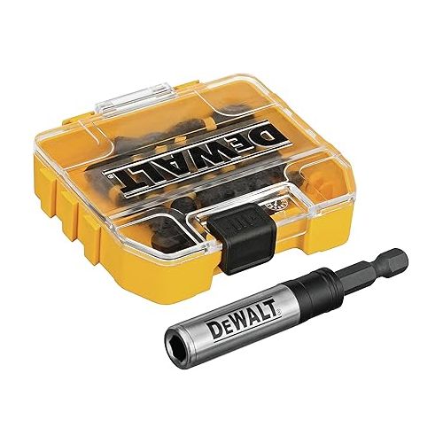  DEWALT FlexTorq Impact Driver Bit Set, Phillips, 1/4-Inch x 1-Inch, 15-Piece (DWA3HLD1PH2-15)