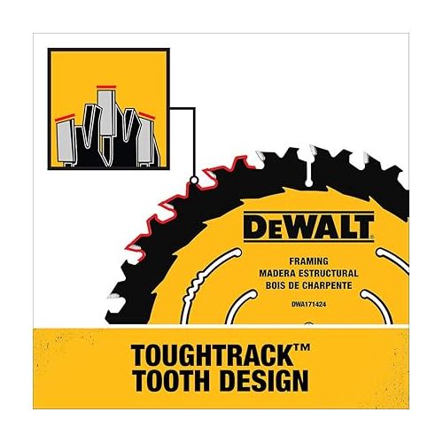  DEWALT Circular Saw Blade, 7 1/4 Inch, 24 Tooth, Wood Cutting, 3 Pack (DWA1714243)