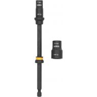 DEWALT FLEXTORQ Socket and Socket Extension, 4 in 1, 7mm & 8mm Socket, 10mm & 13mm Socket, with 6 inch Extension, Double Ended Nut Driver (DWADENDEXT-2MM)